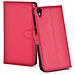 Custodia Compatibile Con Htc Desire 820 In Rosso Carminio - Coperchio Protettiva Con Chiusura Magnetica, Funzione Stand E Tasca Per Le Carte - Foto miniatura 3