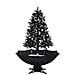 Albero Di Natale Con Nevicata E Base Ad Ombrello Nero 170cm Pvc - Foto miniatura 2
