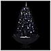 Albero Di Natale Con Nevicata E Base Ad Ombrello Nero 170cm Pvc - Foto miniatura 3