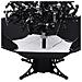 Albero Di Natale Con Nevicata E Base Ad Ombrello Nero 170cm Pvc - Foto miniatura 7