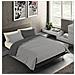 Set Copripiumino Bicolor 100% Microfibra Con Federa Double Face - Singolo 150x200 Cm - Grigio Chiaro / grigio Scuro - Foto miniatura 1