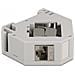 Adattatore per guida DIN con modulo Keystone RJ45 femmina Cat. 6A LSA - Foto miniatura 4