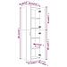 Armadio Per Ufficio Rovere Fumo 60x32x190 Cm Legno Multistrato - Foto miniatura 3
