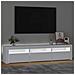 Mobile Porta Tv Con Luci Led Bianco 180x35x40 Cm - Foto miniatura 3
