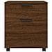 Schedario Con Ruote Rovere Marrone 45x38x54cm Legno Multistrato - Foto miniatura 3