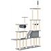 Albero Per Gatti Con Tiragraffi In Sisal Grigio Chiaro 279 Cm - Foto miniatura 5