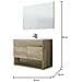 Mobile Sottolavabo Shreveport, Mobiletto Per Bagno A 2 Ante, Armadietto Sospeso Con Ripiano E Specchio, Lavabo Non Incluso, 80x45h64 Cm, Quercia - Foto miniatura 3