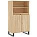 Credenza Rovere Sonoma 60x36x110 Cm In Legno Multistrato - Foto miniatura 2