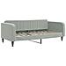 Divano Letto Con Materasso Grigio Chiaro 90x190 Cm In Velluto - Foto miniatura 6