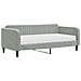 Divano Letto Con Materasso Grigio Chiaro 90x190 Cm In Velluto - Foto miniatura 1