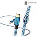 Reflective Usb-c To Usb-c Quick Charging Cable, Usb 2.0, Nylon Sheath, Gold-plated, 1.5 Metre, Blue - Foto miniatura 1