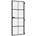 Porta Interni Sottile Nera 83x201,5cm Vetro Temperato Alluminio - Foto miniatura 2