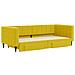 Divano Letto Estraibile Con Cassetti Giallo 90x200cm In Velluto - Foto miniatura 2