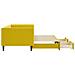 Divano Letto Estraibile Con Cassetti Giallo 90x200cm In Velluto - Foto miniatura 3