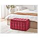 Pouf Tessuto Rosso Con Contenitore Michigan - Foto miniatura 1