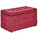 Pouf Tessuto Rosso Con Contenitore Michigan - Foto miniatura 2