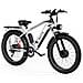 F26 Bicicletta Elettrica - Motori Da 750w*2 Batteria Da 840wh Autonomia 50km - Bianco Argento - Foto miniatura 3