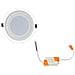 Faretto Led Incasso 6w Luce Fredda Cornice Rotonda Bianca 5dm Vetro Fm-20053 - Foto miniatura 2
