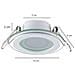Faretto Led Incasso 6w Luce Fredda Cornice Rotonda Bianca 5dm Vetro Fm-20053 - Foto miniatura 4