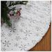 Tappeto Gonna Copertura Base Albero di Natale 80cm Peluche Fiocco di Neve Silver - Foto miniatura 4