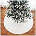 Tappeto Gonna Copertura Base Albero di Natale 80cm Peluche Fiocco di Neve Silver - Foto miniatura 1