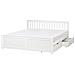 Letto Con Cassetti Contenitori Legno Di Pino Olendon 180 X 200 Cm Bianco - Foto miniatura 4
