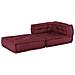 Pouf Modulare Marrone Rossiccio 70x70x54 in Tessuto - Foto miniatura 5