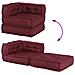 Pouf Modulare Marrone Rossiccio 70x70x54 in Tessuto - Foto miniatura 9