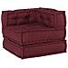 Pouf Modulare Marrone Rossiccio 70x70x54 in Tessuto - Foto miniatura 1