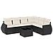Set Divani Da Giardino Con Cuscini 7pz Nero Polyrattan - Foto miniatura 1
