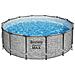 Piscina Fuori Terra - In Giro - 427x122 Cm - Grigio - Include Accessori Coordinati Cb32 - Foto miniatura 2
