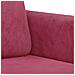 Set Di Divani 2 Pz Con Cuscini Rosso Vino In Velluto - Foto miniatura 4