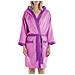 Accappatoio Con Cappuccio Spugnissima Tecno Bicolor In Microfibra Colore Viola Misura M - Foto miniatura 2