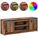 Mobile TV con LED Legno Old 139.5x34x50 cm Legno Ingegnerizzato - Foto miniatura 4