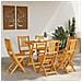Sedie da Giardino Pieghevoli 6 pz 36x46x86 cm Legno Massello di Acacia - Foto miniatura 3