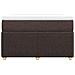 Giroletto a Molle con Materasso Marrone Scuro 120x200cm Tessuto - Foto miniatura 4