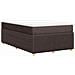 Giroletto a Molle con Materasso Marrone Scuro 120x200cm Tessuto - Foto miniatura 6