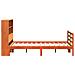 Letto Libreria senza Materasso Marrone Cera 120x190 cm Legno - Foto miniatura 5