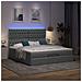 Struttura Letto Pouf con Materasso 160x200 cm in Tessuto - Foto miniatura 3