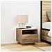Comodino  con luci LED Rovere artigianale 40x39x37 cm - Foto miniatura 2