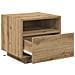 Comodino  con luci LED Rovere artigianale 40x39x37 cm - Foto miniatura 5