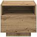 Comodino  con luci LED Rovere artigianale 40x39x37 cm - Foto miniatura 6