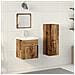 Set di mobili da bagno in legno antico e legno ingegnerizzato - Foto miniatura 2