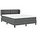 Letto box spring con materasso Grigio scuro 140 x 190 cm - Foto miniatura 6