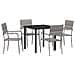 Set da Pranzo per Giardino 5 pcs Grigio Poly Rattan - Foto miniatura 1