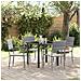Set da Pranzo per Giardino 5 pcs Grigio Poly Rattan - Foto miniatura 2