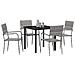Set da Pranzo per Giardino 5 pcs Grigio Poly Rattan - Foto miniatura 3