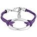 Bracciale Viola Con Zama Centrale In Argento - Foto miniatura 1