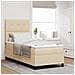 Letto a molle con materasso Crema 90 x 190 cm Tessuto - Foto miniatura 2