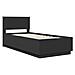 Struttura del letto Nero 70 x 190 cm Legno multistrato - Foto miniatura 4